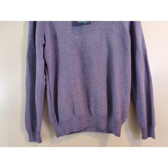 NWT Joseph Abboud by Jos. A. Banks Cotton Blend Purple Pullover Sweater, Sz M - Picture 2 of 11
